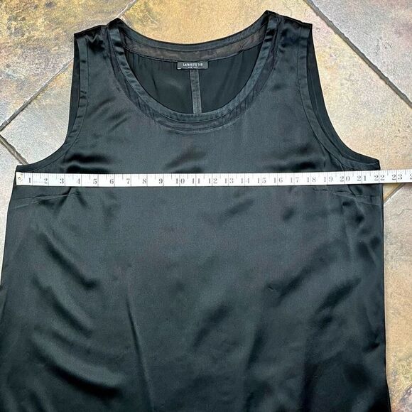 Lafayette 148 New York Silk Perla Luxe Charmeuse Tank Top Blouse - Picture 6 of 10